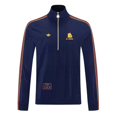 AS Roma 1/2 Zipper Windbreaker Jacket Navy 2026 - bestsoccerstore