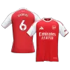 Arsenal GABRIEL #6 Soccer Jersey Home Custom Shirt 2025/26 - bestsoccerstore