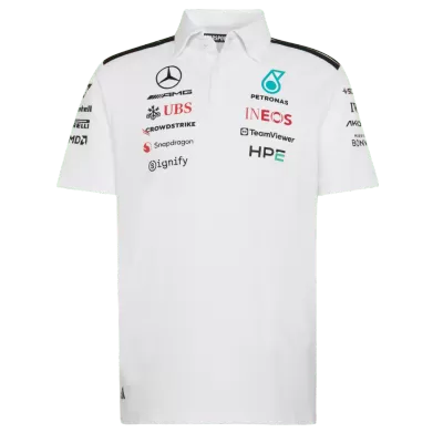 Mercedes AMG Petronas F1 White Team Polo 2026 - bestsoccerstore