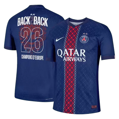 PSG Champions of Europe #26 Player Version Home Soccer Jersey 2025/26  - bestsoccerstore