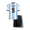 Kids Argentina J.ÁLVAREZ #9 Home Custom Soccer Kits World Cup 2026 - bestsoccerstore