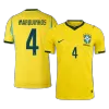 Brazil MARQUINHOS #4 Custom Player Version Home Soccer Jersey World Cup 2026 - bestsoccerstore