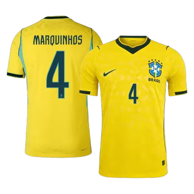 Brazil MARQUINHOS #4 Custom Player Version Home Soccer Jersey World Cup 2026 - bestsoccerstore