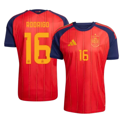 Spain RODRIGO #16 Soccer Jersey Home Custom Shirt World Cup 2026 - bestsoccerstore