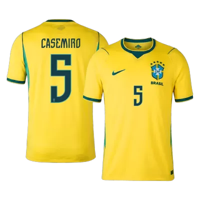 Brazil CASEMIRO #5 Soccer Jersey Home Custom Shirt World Cup 2026 - bestsoccerstore