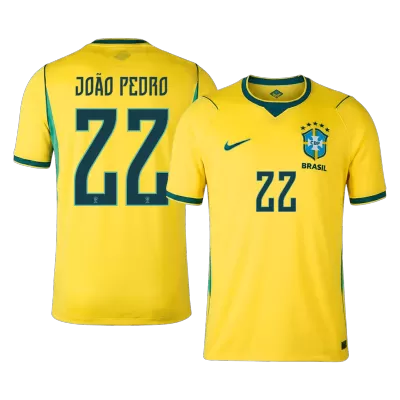 Brazil JOÃO PEDRO #22 Soccer Jersey Home Custom Shirt World Cup 2026 - bestsoccerstore