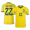 Brazil JOÃO PEDRO #22 Custom Player Version Home Soccer Jersey World Cup 2026 - bestsoccerstore