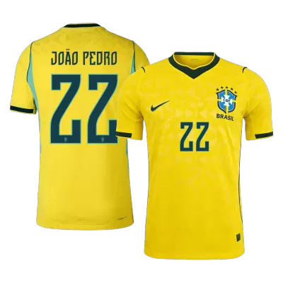 Brazil JOÃO PEDRO #22 Custom Player Version Home Soccer Jersey World Cup 2026 - bestsoccerstore