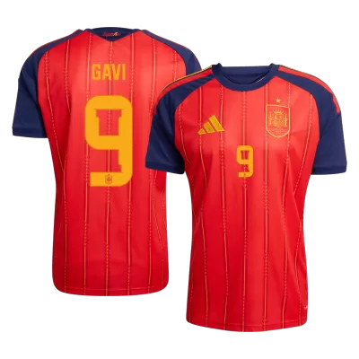 Spain GAVI #9 Soccer Jersey Home Custom Shirt World Cup 2026 - bestsoccerstore