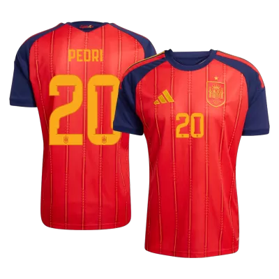 Spain PEDRI #20 Soccer Jersey Home Custom Shirt World Cup 2026 - bestsoccerstore
