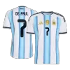 Argentina DE PAUL #7 Player Version Home Soccer Jersey World Cup 2026 - bestsoccerstore