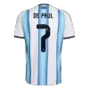 Argentina DE PAUL #7 Soccer Jersey Home Shirt World Cup 2026 - bestsoccerstore