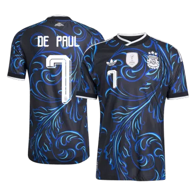 Argentina DE PAUL #7 Custom Player Version Away Soccer Jersey World Cup 2026 - bestsoccerstore