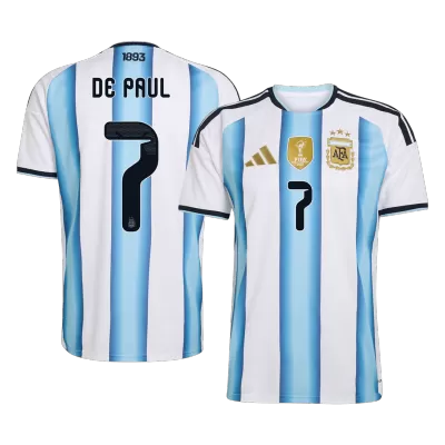 Argentina DE PAUL #7 Soccer Jersey Home Shirt World Cup 2026 - bestsoccerstore