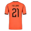Netherlands F.DE JONG #21 Custom Player Version Home Soccer Jersey World Cup 2026 - bestsoccerstore