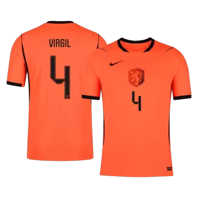 Netherlands VIRGIL #4 Custom Player Version Home Soccer Jersey World Cup 2026 - bestsoccerstore