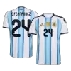 Argentina E. FERNÁNDEZ #24 Soccer Jersey Home Shirt World Cup 2026 - bestsoccerstore