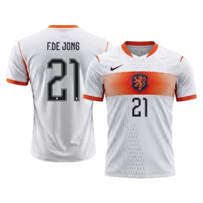 Netherlands F.DE JONG #21 Custom Player Version Away Soccer Jersey World Cup 2026 - bestsoccerstore