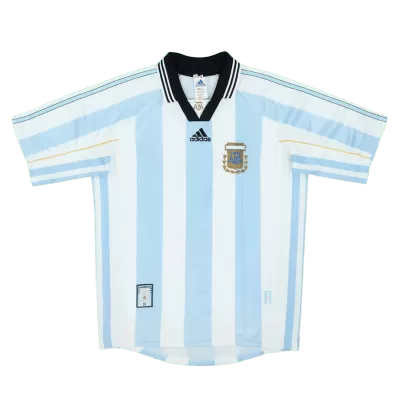 Argentina 1998 Retro Jersey Home Soccer Shirt - bestsoccerstore