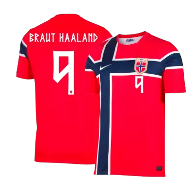 Norway BRAUT HAALAND #9 Soccer Jersey Home Custom Shirt World Cup 2026 - bestsoccerstore