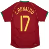 C.Ronaldo #17 Portugal 2006 Retro Jersey Home Soccer Shirt - bestsoccerstore