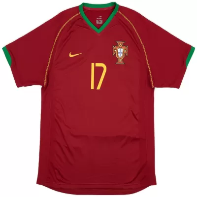 C.Ronaldo #17 Portugal 2006 Retro Jersey Home Soccer Shirt - bestsoccerstore