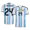 Argentina E. FERNANDEZ #24 Soccer Jersey Home Shirt World Cup 2026 - bestsoccerstore