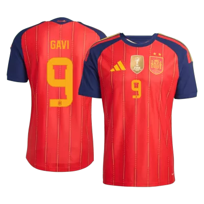 Spain GAVI #9 Champion Player Version Home Soccer Jersey World Cup 2026 - bestsoccerstore