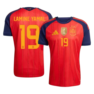Spain LAMINE YAMAL #19 Champion  Soccer Jersey Home Custom Shirt World Cup 2026 - bestsoccerstore