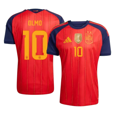 Spain OLMO #10 Champion Edition Soccer Jersey Home Custom Shirt World Cup 2026 - bestsoccerstore