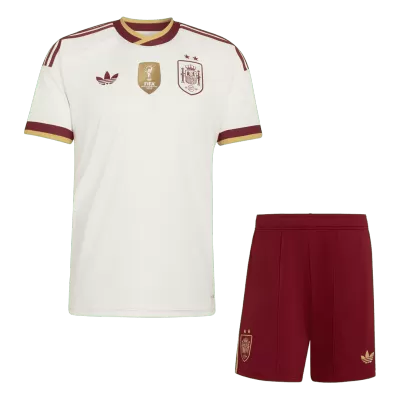 Kids Spain Champion Away Custom Soccer Kits World Cup 2026 - bestsoccerstore