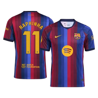 Barcelona RAPHINHA #11 Soccer Jersey Home Custom Shirt 2026/27 - bestsoccerstore