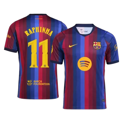 Barcelona RAPHINHA #11 Soccer Jersey Home Custom Shirt 2026/27 - UCL - bestsoccerstore