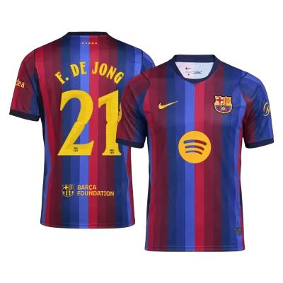 Barcelona F. DE JONG #21 Soccer Jersey Home Custom Shirt 2026/27 - UCL - bestsoccerstore