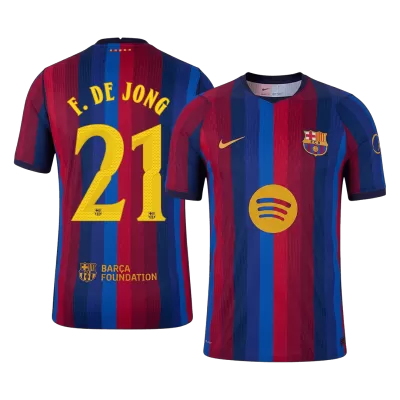 Barcelona F. DE JONG #21 Custom Player Version Home Soccer Jersey 2026/27 - UCL - bestsoccerstore