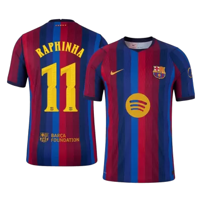 Barcelona RAPHINHA #11 Custom Player Version Home Soccer Jersey 2026/27 - UCL - bestsoccerstore