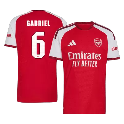 Arsenal GABRIEL #6 Custom Player Version Home Soccer Jersey 2026/27 - UCL - bestsoccerstore