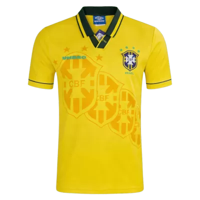 Brazil 1994 World Cup Retro Jersey Home Soccer Shirt - bestsoccerstore
