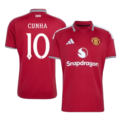 Manchester United CUNHA #10 Soccer Jersey Home Custom Shirt 2026/27 - UCL - bestsoccerstore