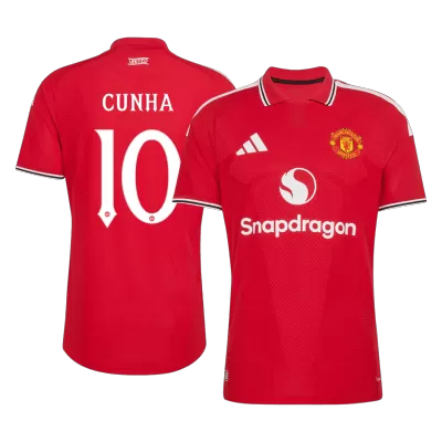 Manchester United CUNHA #10 Custom Player Version Home Soccer Jersey 2026/27 - UCL - bestsoccerstore