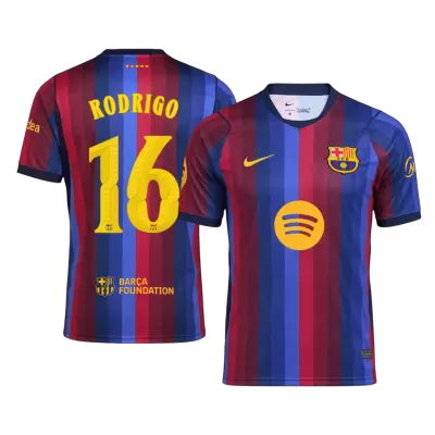 Barcelona RODRIGO #16 Soccer Jersey Home Custom Shirt 2026/27 - UCL - bestsoccerstore