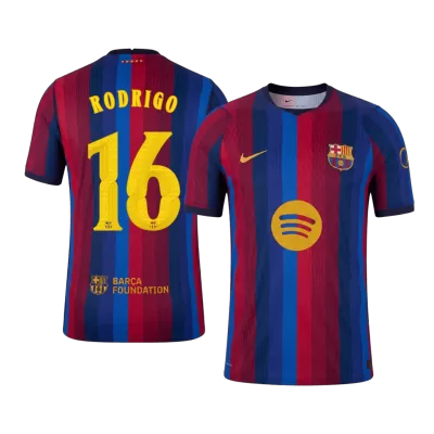 Barcelona RODRIGO #16 Soccer Jersey Home Custom Shirt 2026/27 - UCL - bestsoccerstore