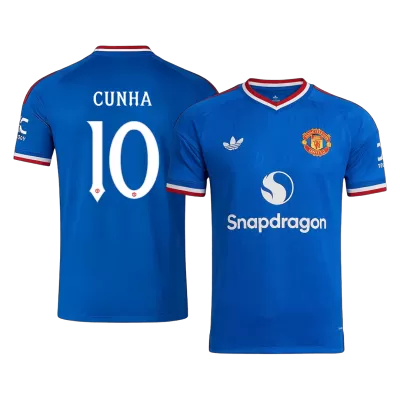 Manchester United CUNHA #10 Soccer Jersey Away Custom Shirt 2026/27 - UCL - bestsoccerstore
