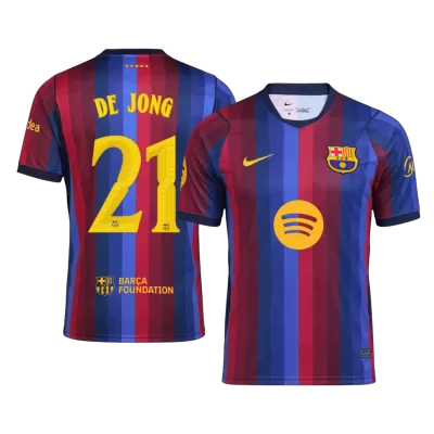 Barcelona F. DE JONG #21 Soccer Jersey Home Custom Shirt 2026/27 - UCL - bestsoccerstore
