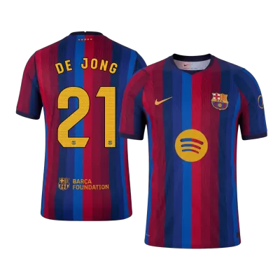 Barcelona F. DE JONG #21 Custom Player Version Home Soccer Jersey 2026/27 - bestsoccerstore