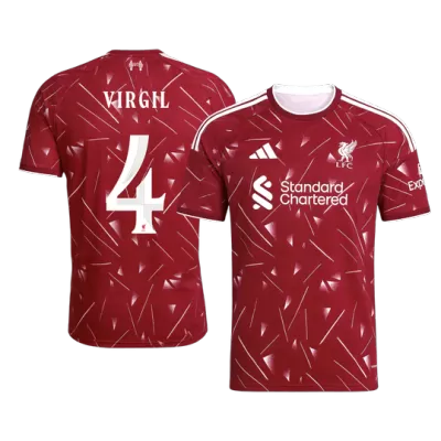 Liverpool VIRGIL #4 Soccer Jersey Home Custom Shirt 2026/27 - UCL - bestsoccerstore