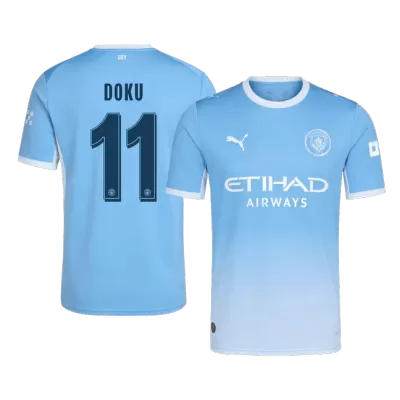 Manchester City DOKU #11 Soccer Jersey Home Custom Shirt 2026/27 - UCL - bestsoccerstore