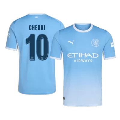 Manchester City CHERKI #10 Soccer Jersey Home Custom Shirt 2026/27 - UCL - bestsoccerstore