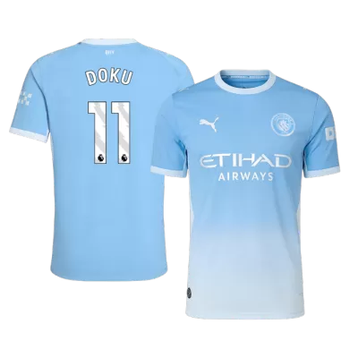 Manchester City DOKU #11 Custom Player Version Home Soccer Jersey 2026/27 - bestsoccerstore