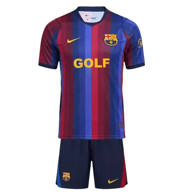 Kids Barcelona x Golf Wang Home Custom Soccer Kits 2026/27 - bestsoccerstore